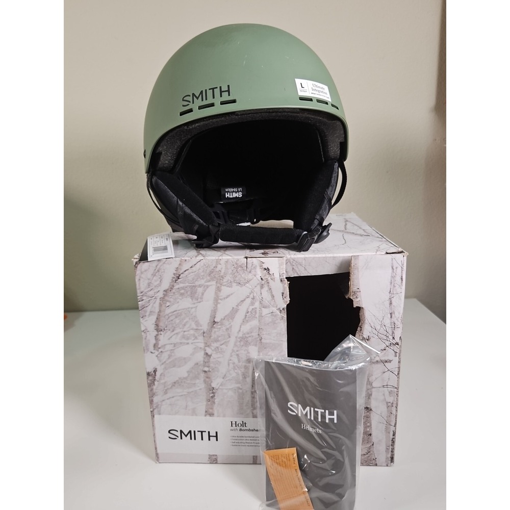 Smith Holt w/Bombshell Construction Snow Helmet Adult Large Matte New with Tags